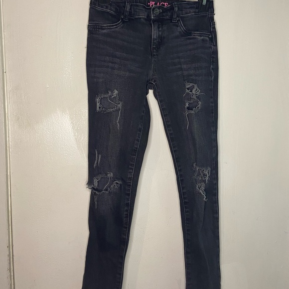 youth black ripped jeans